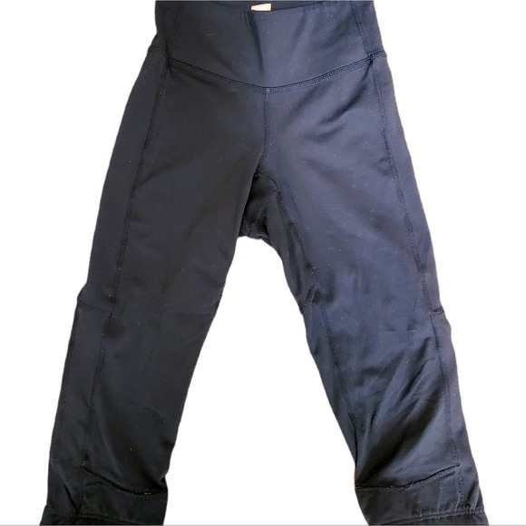 LUCY BLACK STRETCH CROP LEGGING SIZE XS - Picture 1 of 5